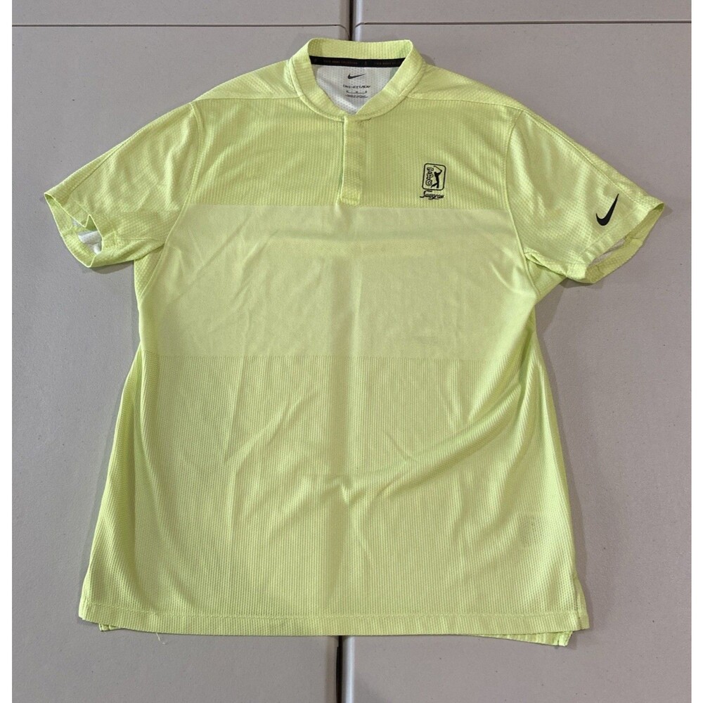 Nike Polo ADV Shirt Volt Tiger Woods Blade Dri-FIT  CU9524-736 / TPC sawgrass